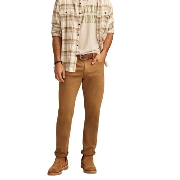 Lucky Brand Pants Size 36x32 410 Athletic Straight Leg Mid Rise Neutral Preppy - Picture 1 of 10